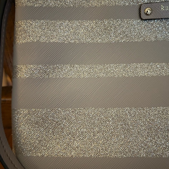 Kate Spade Haven Lane Ramey Crossbody Bag Purple Glitter Stripes - Picture 3 of 14